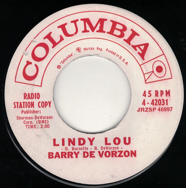 lataa albumi Barry De Vorzon - Penny Moved Away Lindy Lou
