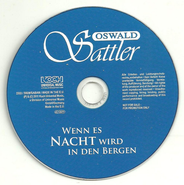 baixar álbum Oswald Sattler - Wenn Es Nacht Wird In Den Bergen