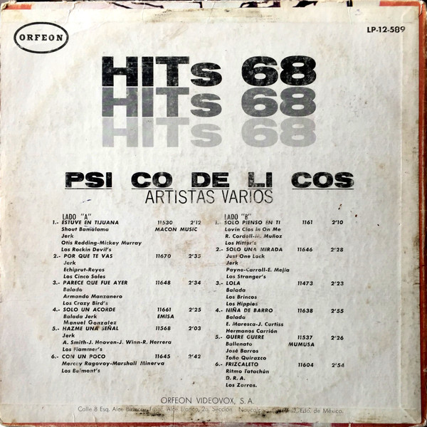 baixar álbum Various - Hits 68 Psicodelicos