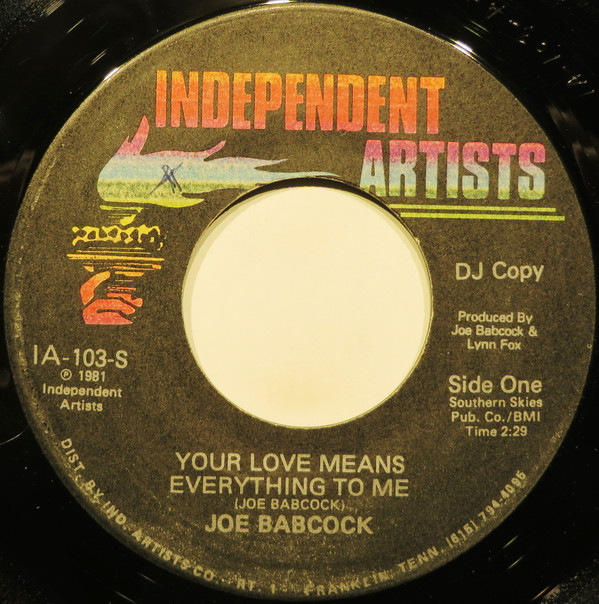 last ned album Joe Babcock - Your Love Means Everything To Me