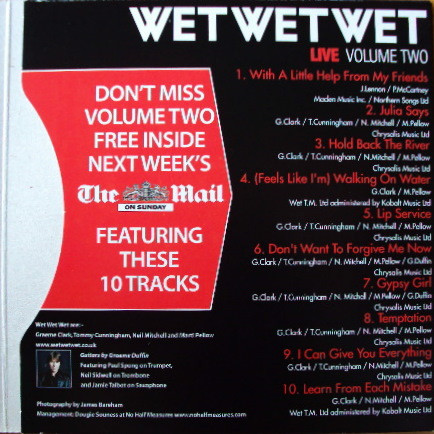 descargar álbum Wet Wet Wet - Live Volume One