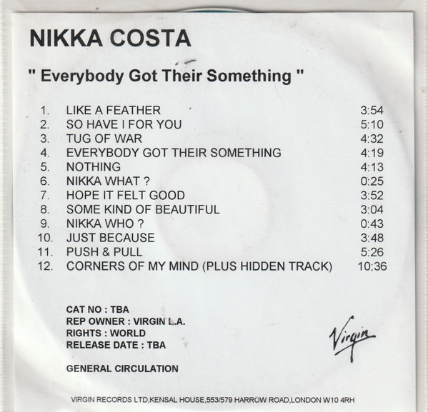 Nikka Costa - Everybody Got Their Something | Releases | Discogs
