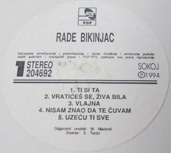 baixar álbum Rade Bikinjac - Rade Bikinjac