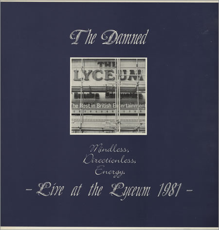 【Y2-7】The Damned / Mindless, Directionless, Energy. Live At The Lyceum 1981 / 018777238427 / ザ・ダムド