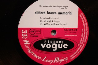 Clifford Brown - Memorial | Disques Vogue (LD 607-30) - 5