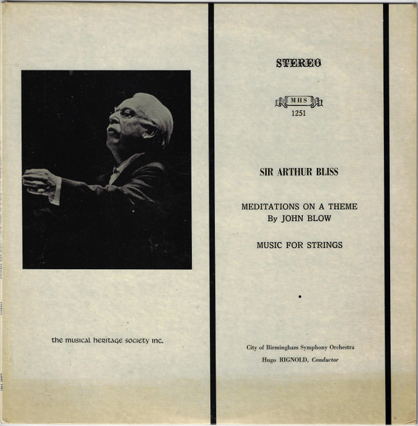 baixar álbum Arthur Bliss - Meditations on A Theme By John Blow Music For Strings