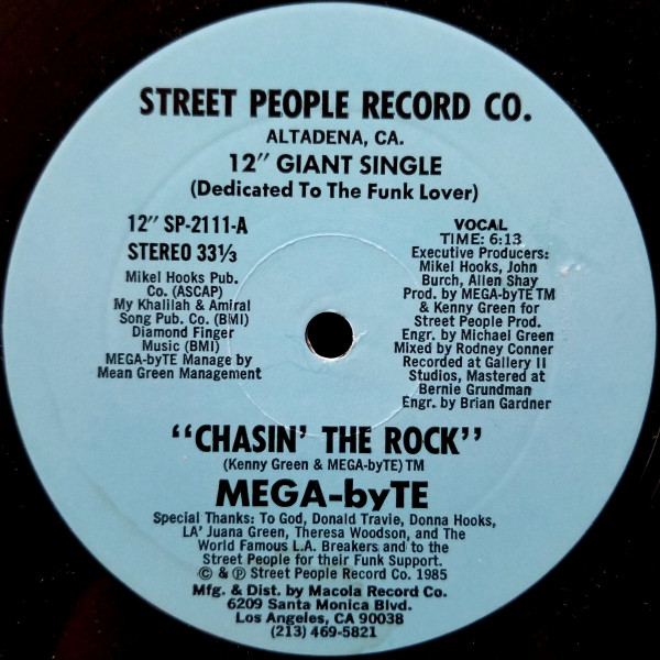 MEGA-byTE – Chasin' The Rock (1985, Vinyl) - Discogs