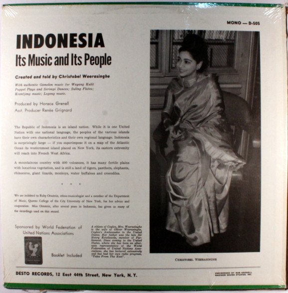 ladda ner album Christobel Weerasinghe - Indonesia Its Music And Its People