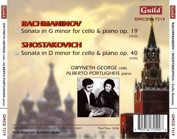 baixar álbum Shostakovitch Rachmaninov Gwyneth George, Alberto Portugheis - Cello Sonatas