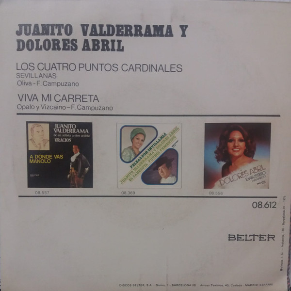 télécharger l'album Juanito Valderrama Y Dolores Abril - Los Cuatro Puntos Cardinales Viva Mi Carreta