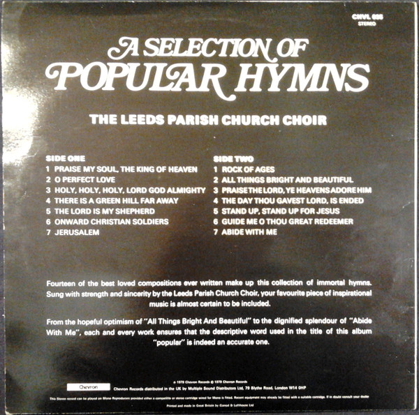 Album herunterladen The Leeds Parish Church Choir - A Selection Of Popular Hymns