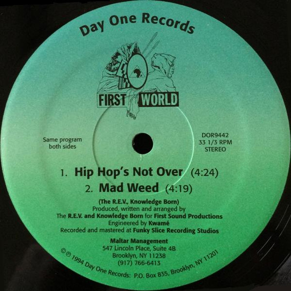 First World – Hip Hop's Not Over / Mad Weed (1994, Vinyl) - Discogs
