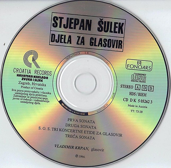 ladda ner album Stjepan Šulek Vladimir Krpan - Djela Za Glasovir