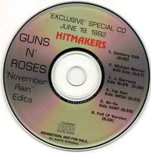 Guns N' Roses - November Rain (Edits) album cover