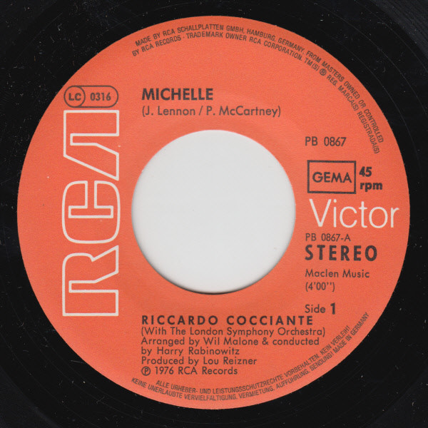 télécharger l'album Riccardo Cocciante - Michelle