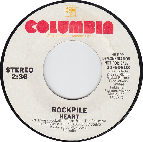 Rockpile – Heart (1980, Vinyl) - Discogs