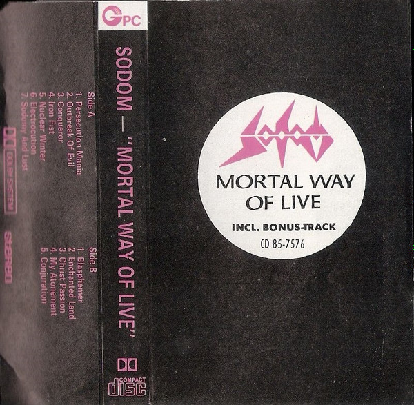 本国ドイツ盤】Sodom / Mortal Way Of Live 販売用 