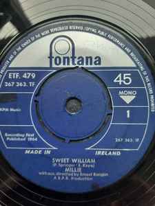 Millie – Sweet William (1964, 4-prong Pushout Centre, Vinyl) - Discogs