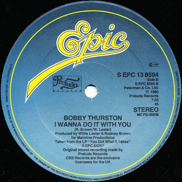 descargar álbum Bobby Thurston - You Got What It Takes I Wanna Do It With You