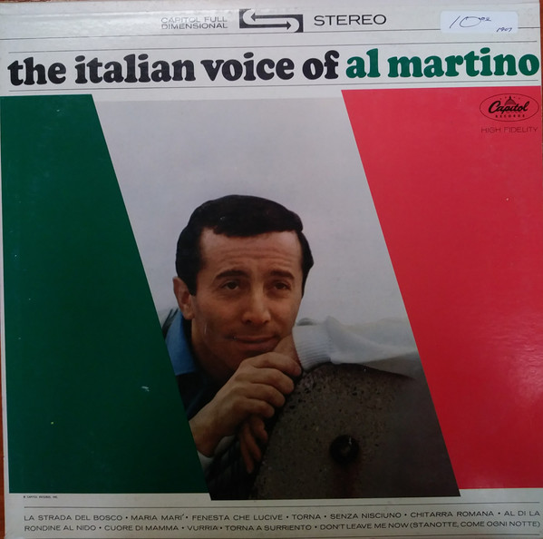 Al Martino – The Italian Voice Of Al Martino (1963, Vinyl) - Discogs