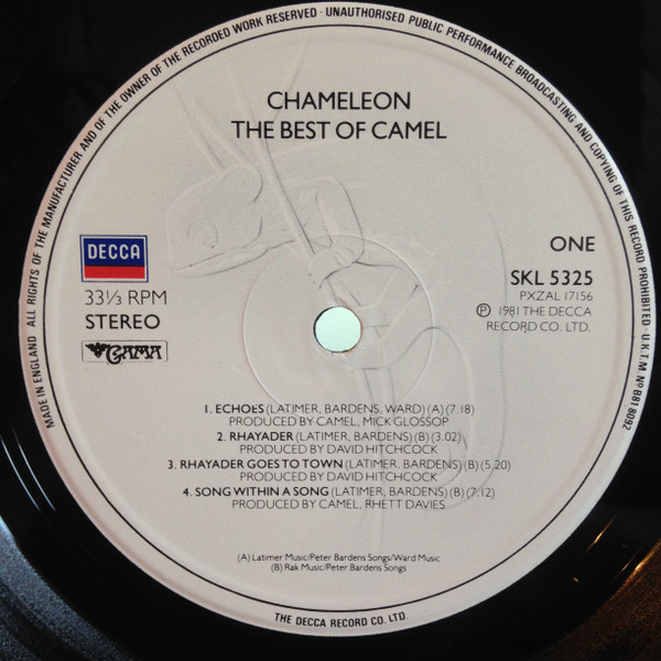 Camel - Chameleon  The Best Of Camel | Decca (SKL 5325) - 3