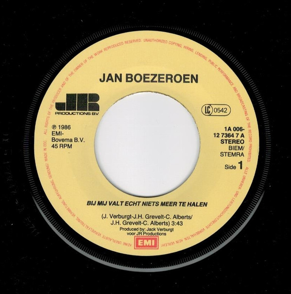 baixar álbum Jan Boezeroen - Bij Mij Valt Echt Niets Meer Te Halen