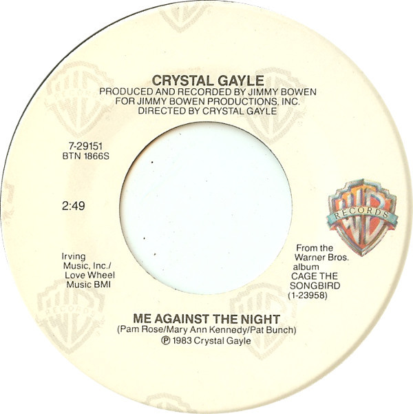 descargar álbum Crystal Gayle - Me Against The Night