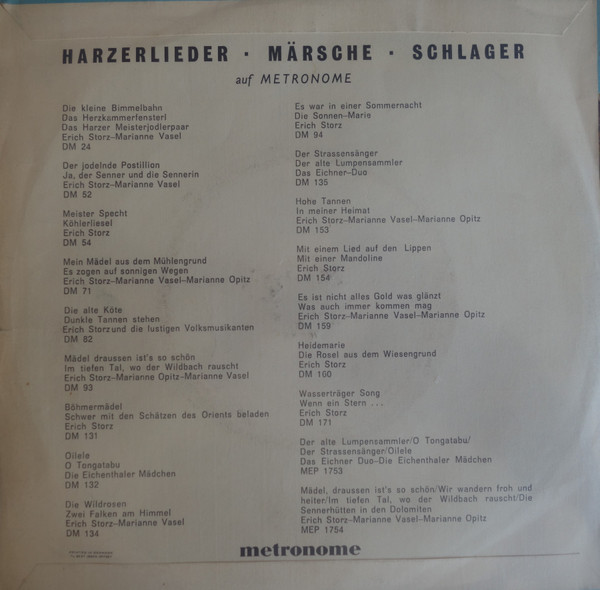 lataa albumi Erich Storz Und Die Lustigen Volksmusikanten - Es Rauscht Der Wald