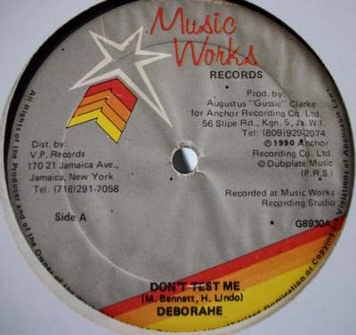 Deborahe – Don't Test Me (1990, Vinyl) - Discogs