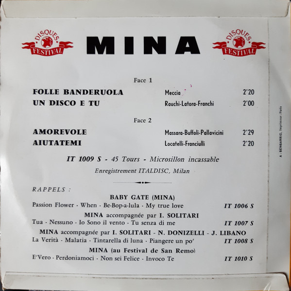 ladda ner album Mina - Folle Banderuola