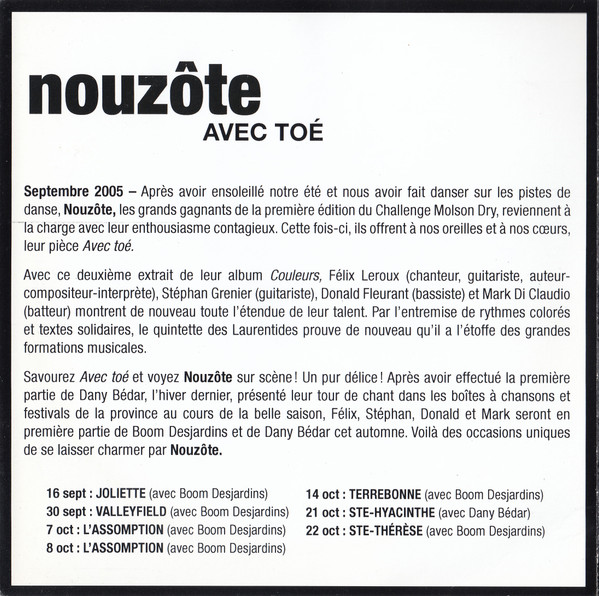 baixar álbum Nouzôte - Avec Toé