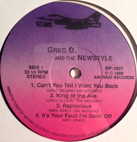 Greg D. And The Newstyle – Greg D. And The Newstyle (1988, Vinyl