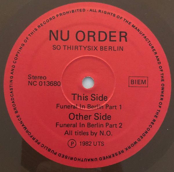 New Order – New Order Were Joy Divsion 27. Mai SO 36 (1982, Brown