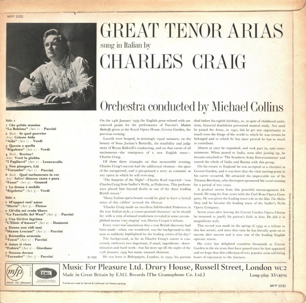 baixar álbum Download Charles Craig - Great Tenor Arias album