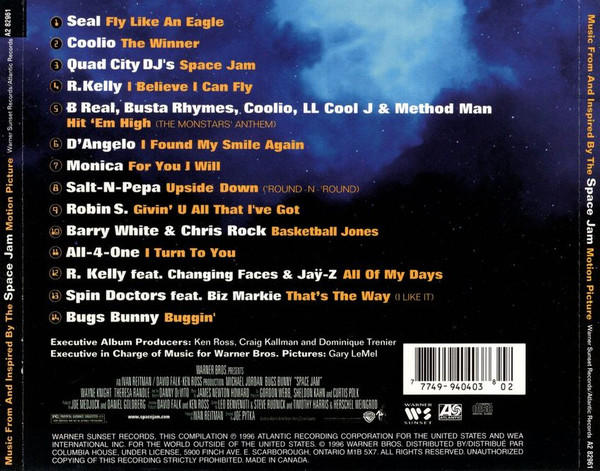 Various - Space Jam (Music From And Inspired By The Motion Picture) | Atlantic (CD 82961) - 2