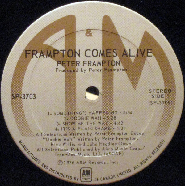 Peter Frampton - Frampton Comes Alive | A&M Records (SP-3703) - 4