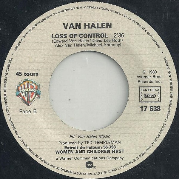 DISQUE VINYLE 45 TOURS VAN HALEN - AND THE CRADLE WILL ROCK