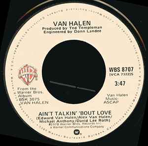 Van Halen - Ain't Talkin' 'Bout Love album cover