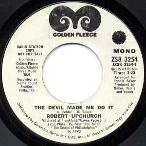 Robert Upchurch - The Devil Made Me Do It album cover