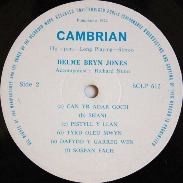 descargar álbum Delme Bryn Jones - Caneuon Ó Galon
