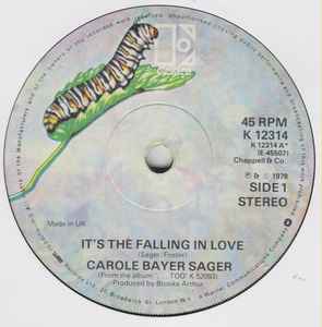 Carole Bayer Sager - It's The Falling In Love album cover