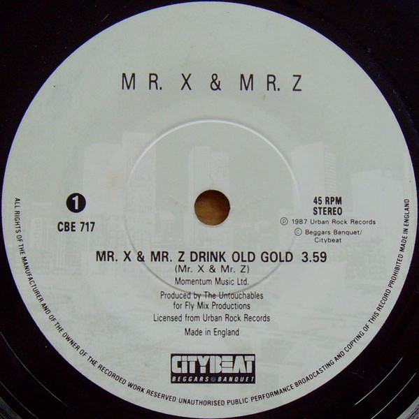 Mr. X & Mr. Z Drink Old Gold (1987, Vinyl) - Discogs