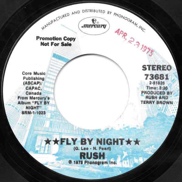 Rush Fly By Night 1975 Vinyl Discogs