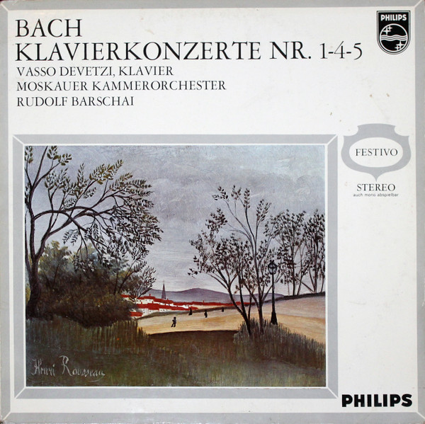 baixar álbum Bach Vasso Devetzi, Moskauer Kammerorchester, Rudolf Barschai - Klavierkonzerte Nr 1 4 5