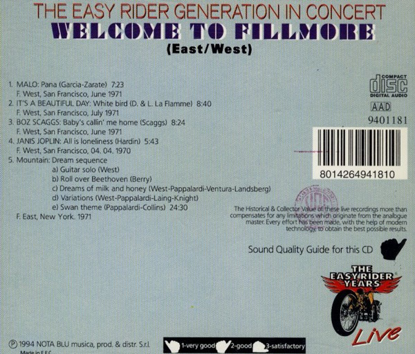 baixar álbum Various - Welcome To The Fillmore East West Volume 2