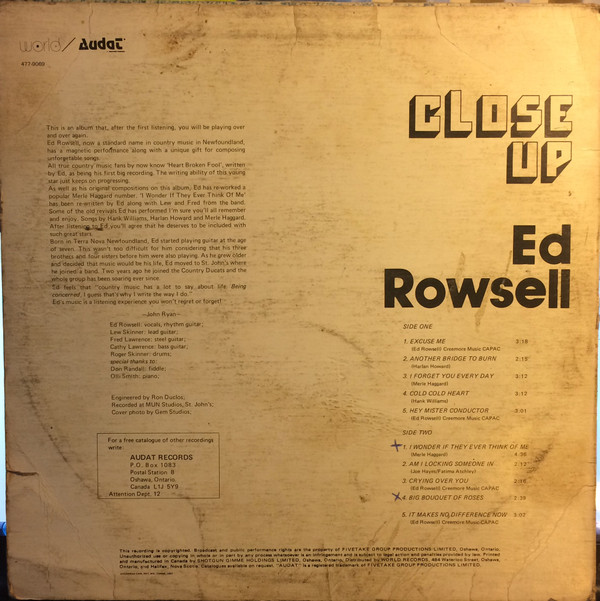 last ned album Ed Rowsell - Close Up