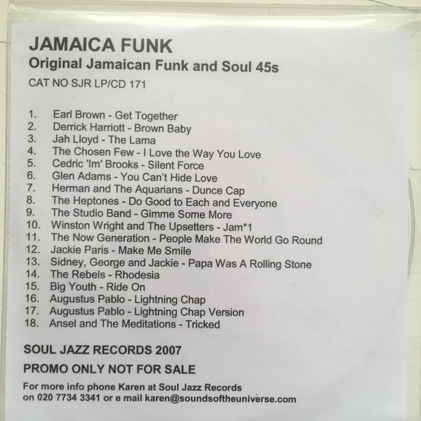Jamaica Funk (Original Jamaican Funk And Soul 45's) (2007 