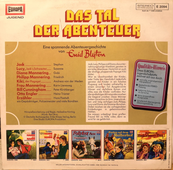 last ned album Enid Blyton - Das Tal Der Abenteuer