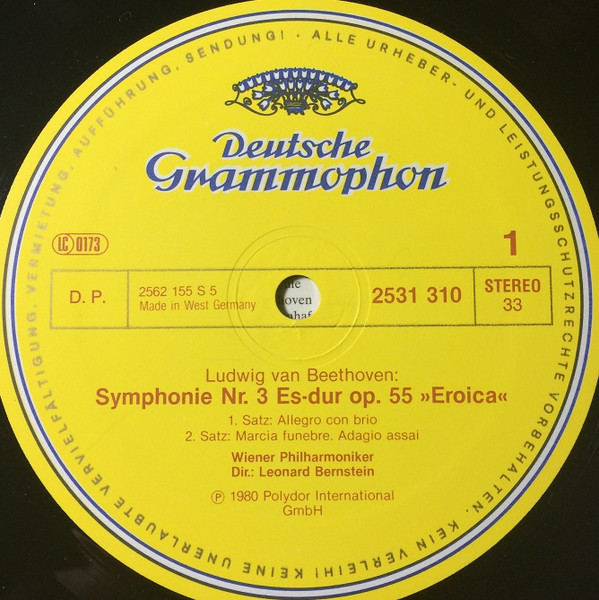 descargar álbum Beethoven, Wiener Philharmoniker Leonard Bernstein - Symphonie No 3 Eroica