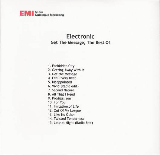 Electronic – Get The Message, The Best Of (2006, CDr) - Discogs